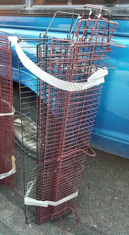 Lot of 24 wired hanging racks
