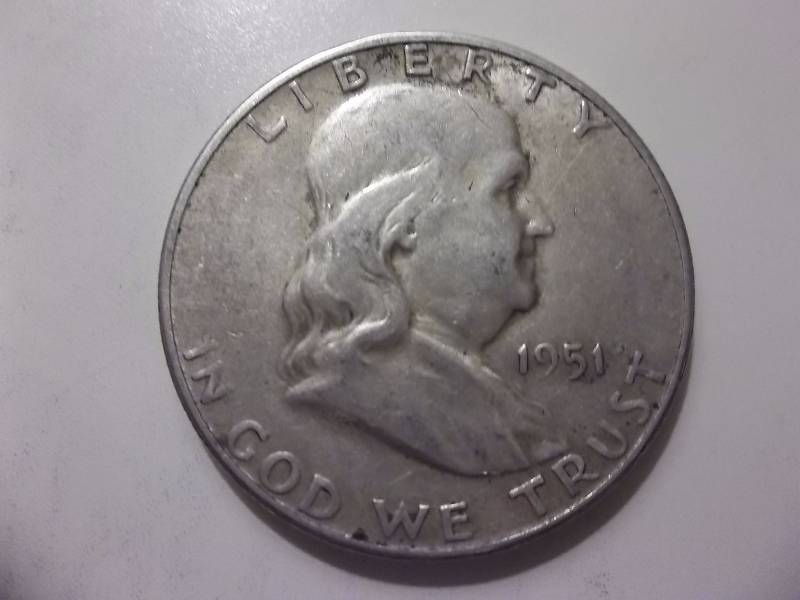 1951 S Franklin Half Dollar Better Grade