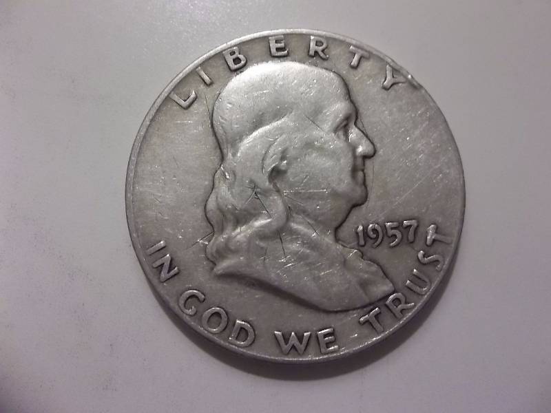 1957 D Franklin Half Dollar Better Grade