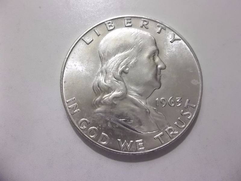 1963 D Franklin Half Dollar Better Grade & Brilliant