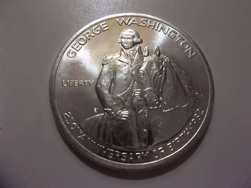 George Washington 250th Anniversary Commemorative Half Dollar 99.93 Fine Unc 12 Oz.