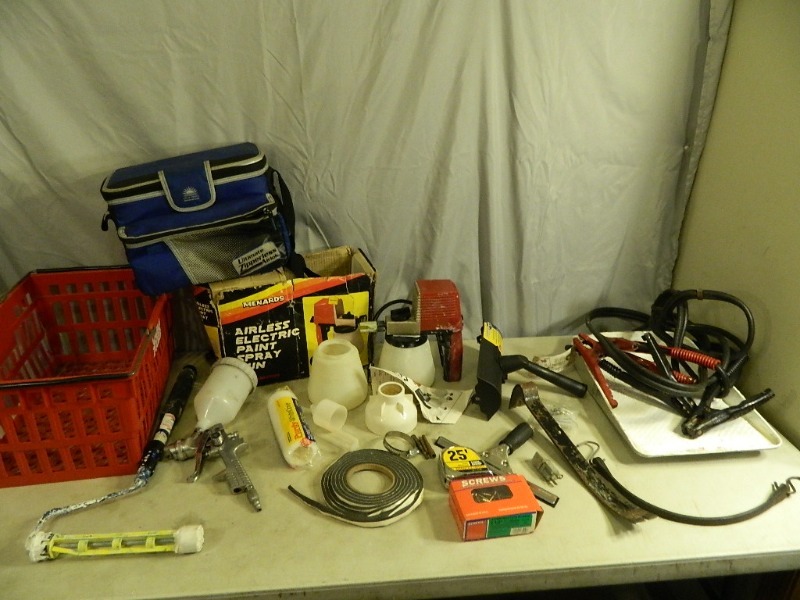 lot 63 image: Paint Sprayers, Jumper Cables, and More