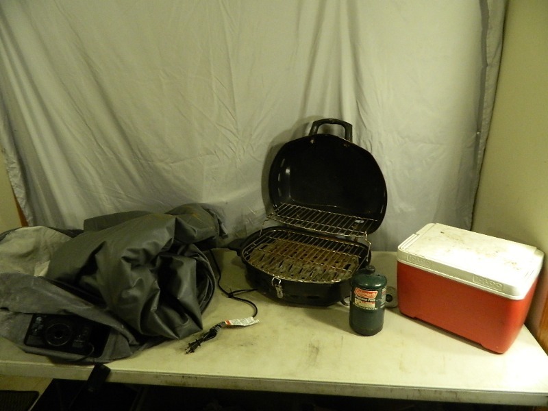 lot 83 image: Grill, Mattress, Cooler