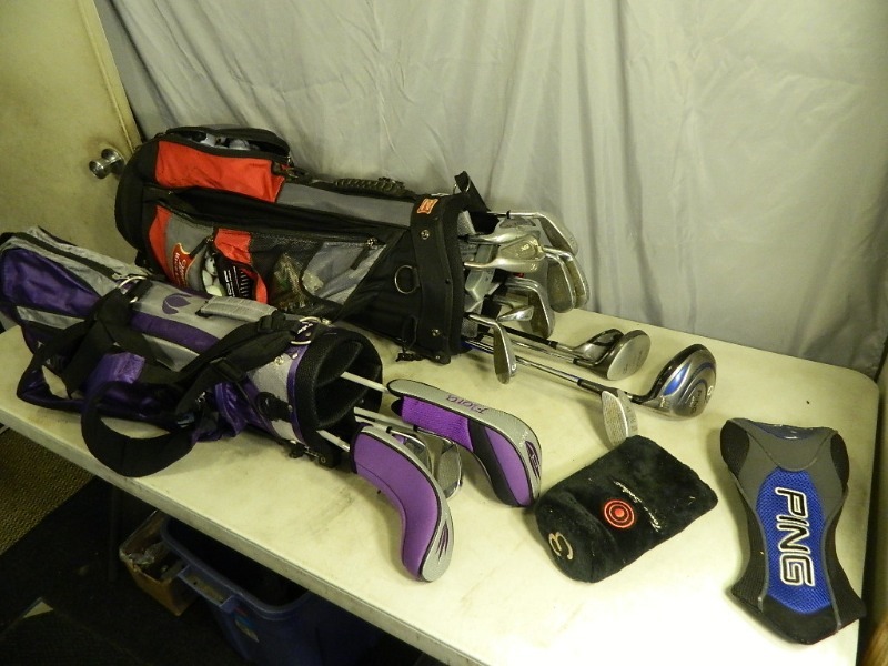 lot 177 image: 2 Sets of Golf Clubs with Balls