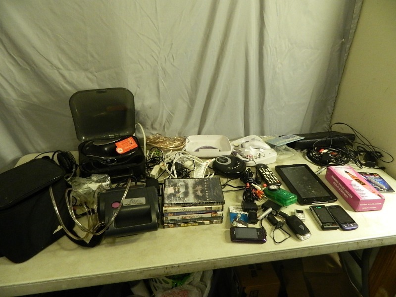 lot 211 image: DVDs, Phones, Assorted Electronics