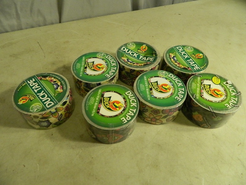 lot 220 image: 7 New Rolls Of Decorative Duct Tape