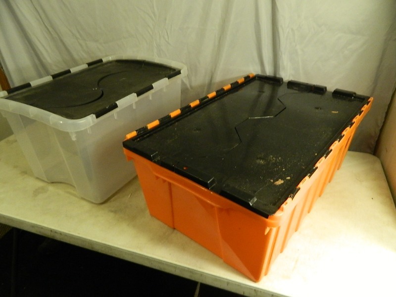 lot 233 image: 2 Totes with Hinged Lids