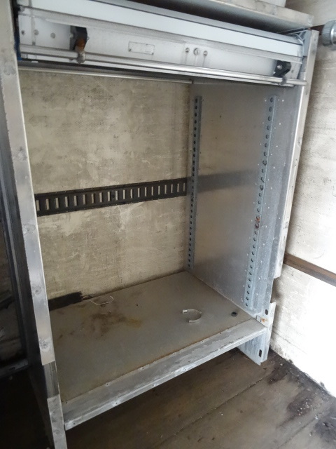 Aluminum roll up door cabinet