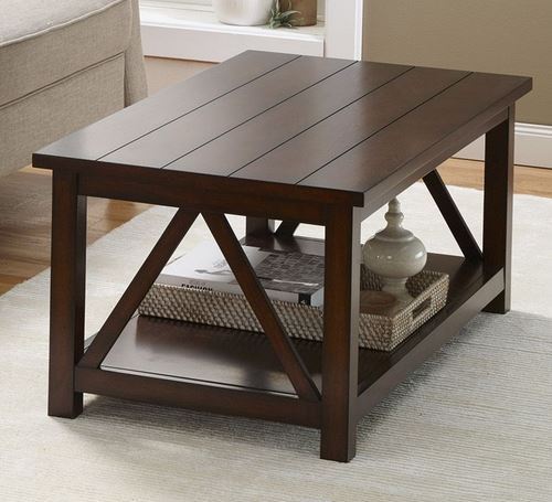 lot 4 image: McLeland Design Walnut-Finished Coffee Table