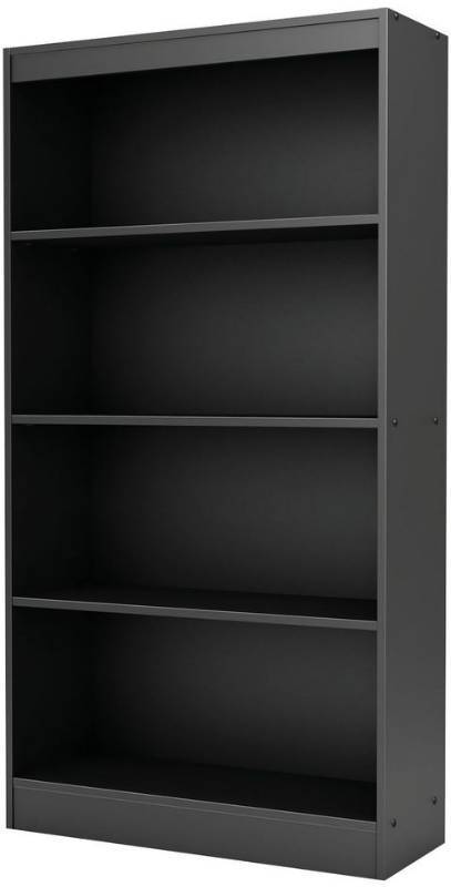 lot 20 image: South Shore Axess 4 Shelf Bookcase - Black Color