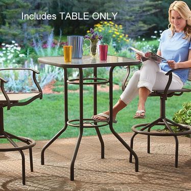 lot 29 image: Piece Patio Bistro Dining Table, Bar Height