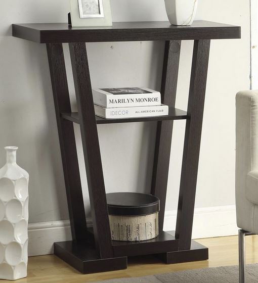 lot 44 image: Convenience Concepts Newport V Console Table - Espresso Color