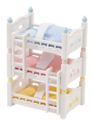 lot 147 image: Calico Critters Triple Baby Bunk Beds