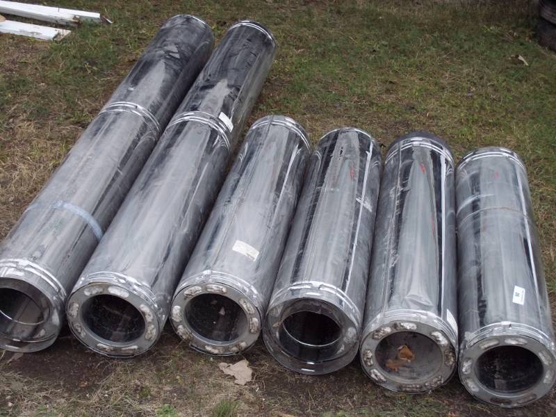 Lot of 8 Insulated 6 stove pipe