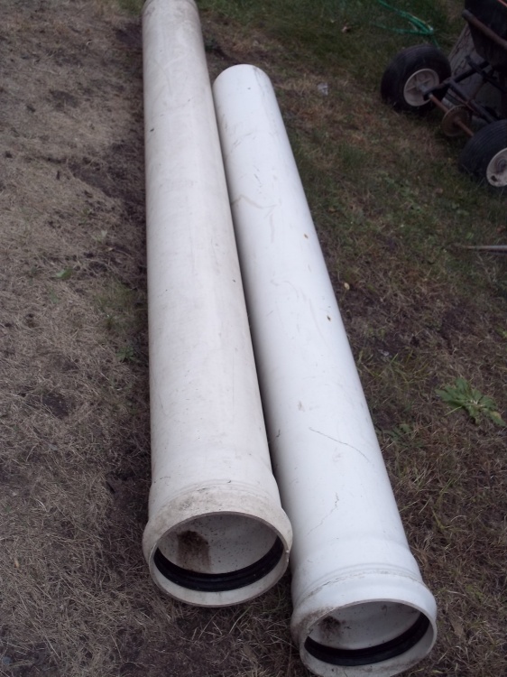 Lot of 2 PVC culvert pipe 8
