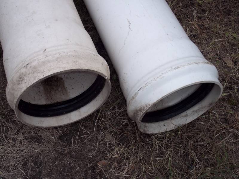 Lot of 2 PVC culvert pipe 8" Advanced Sales Estate Consignment