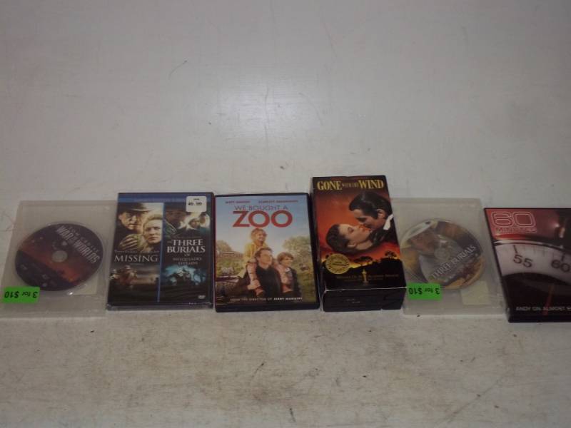 5 DVDs and 1 VHS Gone with the Wind