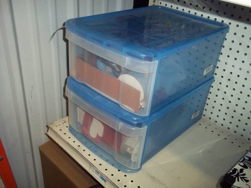 2 Drawer plastic storage with craft Items