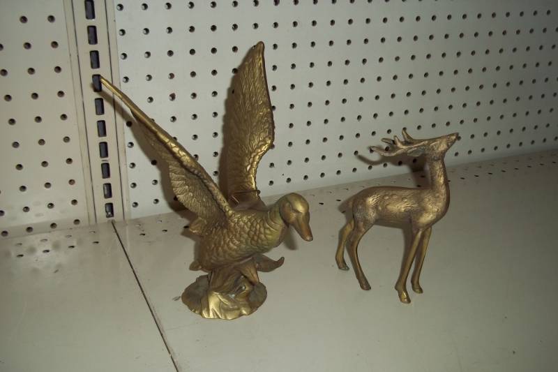 Brass Deer and Duck
