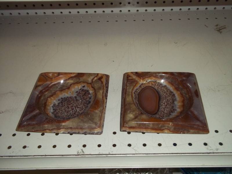 Pair of Marble Ash trays