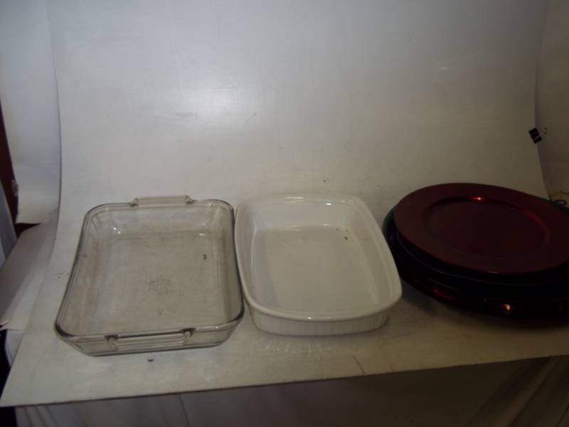 Casserole and serving trays