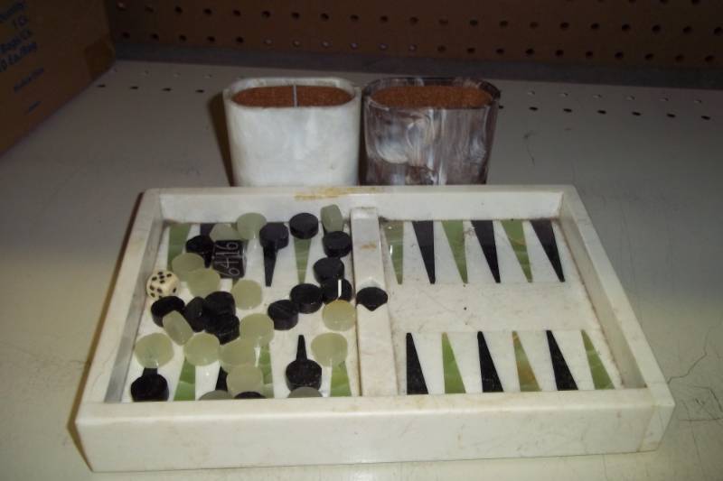 Marble Backgammon Set
