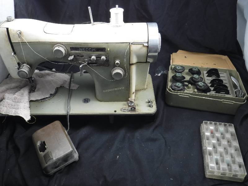 lot 8 image: Vintage Necchi Supernova Sewing Machine and Accessories