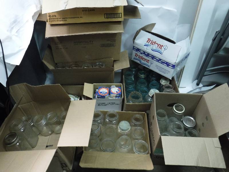 lot 9 image: HUGE Lot of Canning Jars and Lids