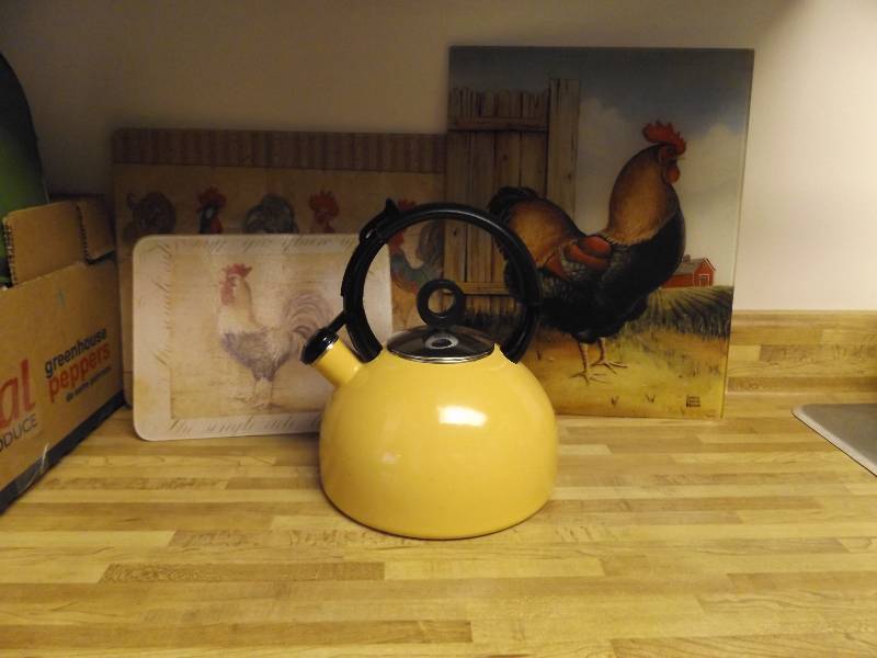 lot 303 image: Enamel Teapot, Glass Cutting Boards