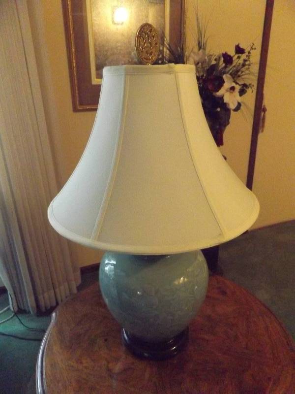 lot 344 image: Decorative Table Lamp With Seamed Shade