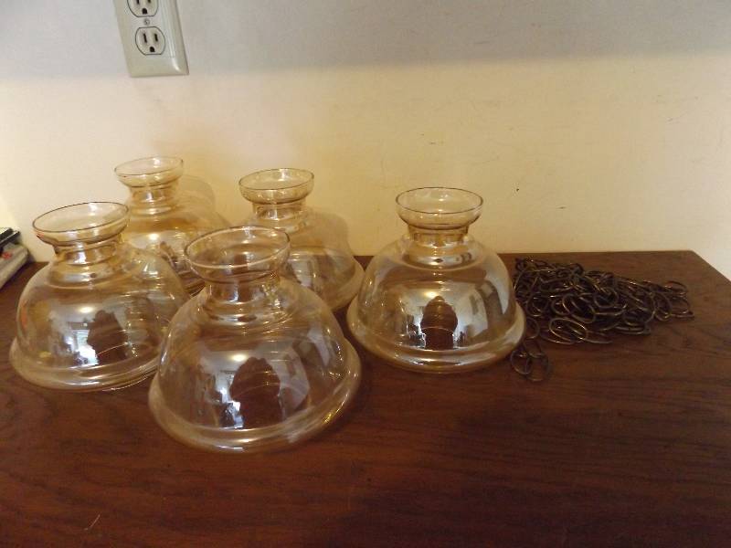 lot 421 image: Hanging Light Lanterns and Chain