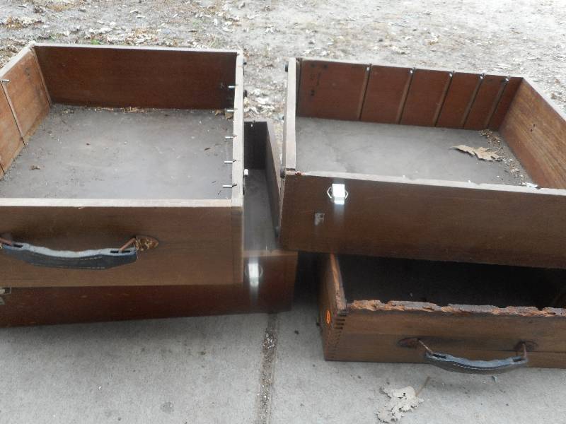 lot 55 image: 4 VINTAGE DRAWERS