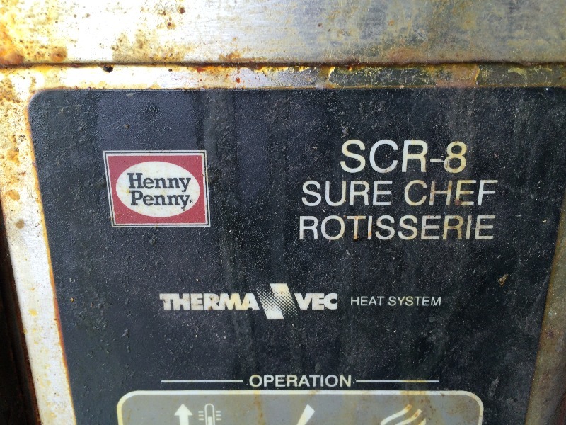 Henny Penny  SCR-8  Sure Chef Rotisserie wcart - Works    Bring Your Own Help for Loading