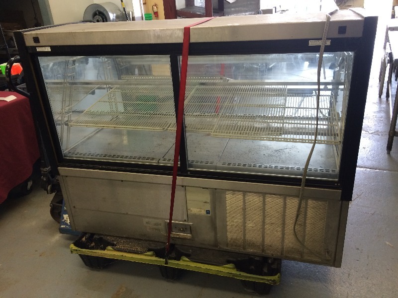 Delfield Display Cooler   Measures 62 wide x 35 deep x 46.5 high    Bring Your Own Help for Loading