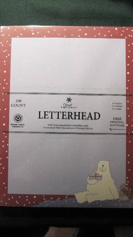 500 Sheets Christmas Letterhead