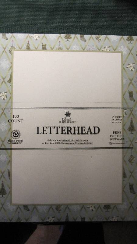 500 Sheets Christmas Letterhead