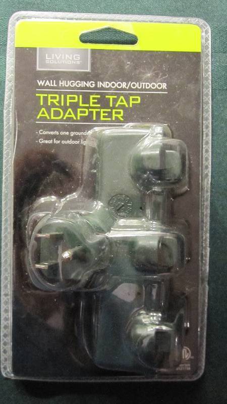Wall Hugging IndoorOutdoor Triple Tap Adapter
