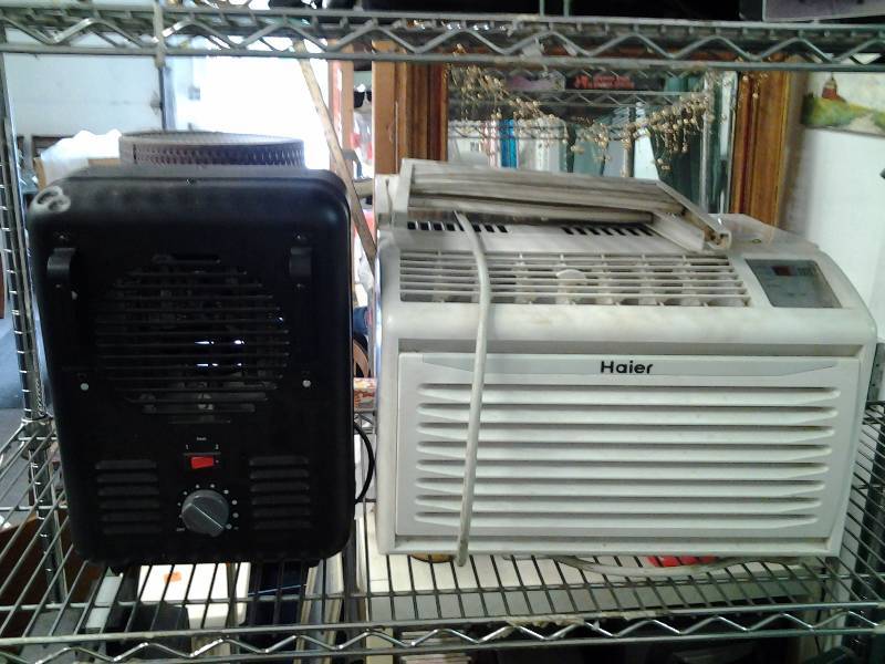Electric Heater & Haier Window AC Unit (Works)