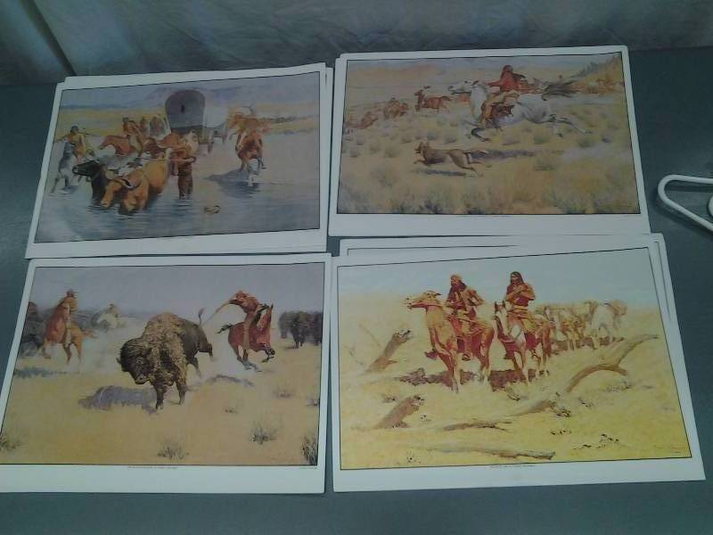 8-Frederic Remington Prints (2 Of Each)