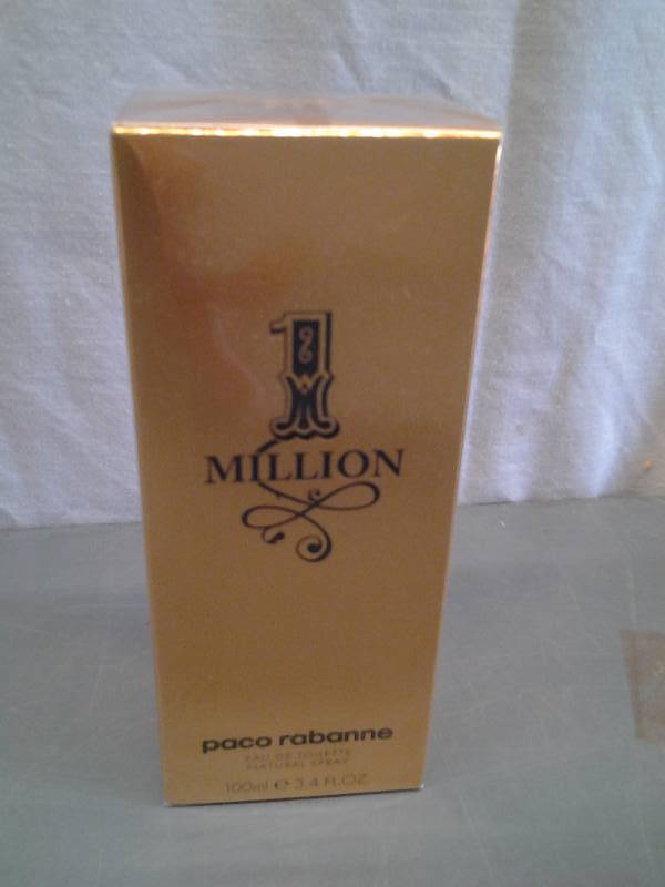 lot 13 image: Paco Robanne 1 Million Eau de Toilette Mens 3.4 Oz. Unopened ($84.00)