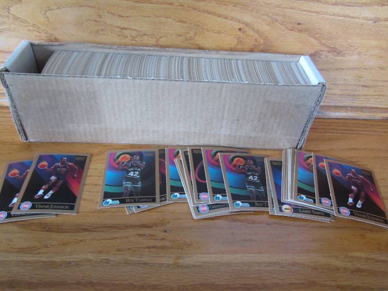 Box of 1990-91 sky box basket ball ...