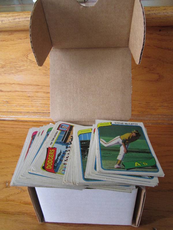 Box of 1980 topps baseball cards...