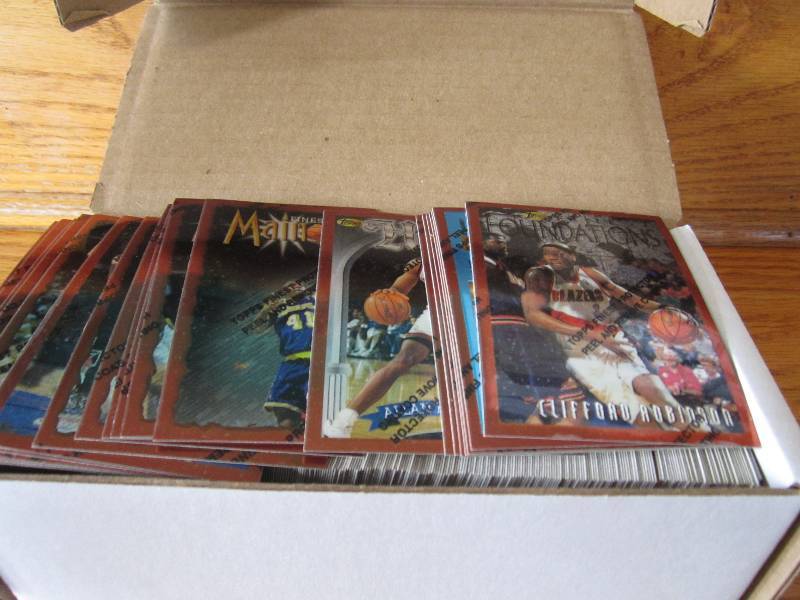 Box of 1996-97 topps finest basebal...
