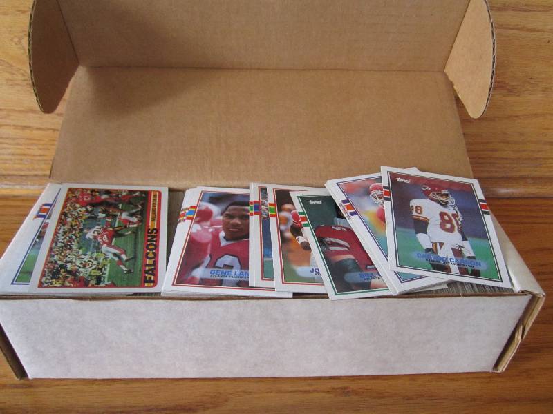 Box of 1988 topps football cards...
