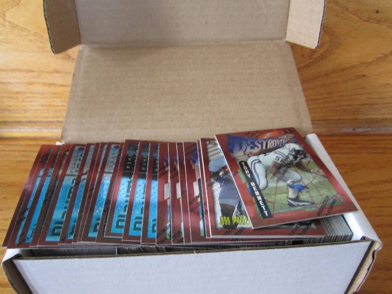 Box of 1996-97 topps finest footbal...