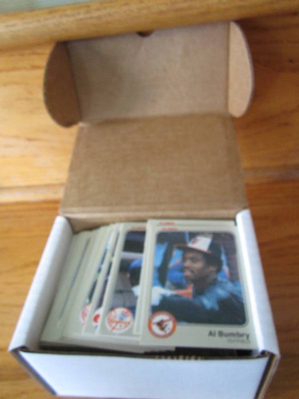 Box of 1983 fleer baseball cards...