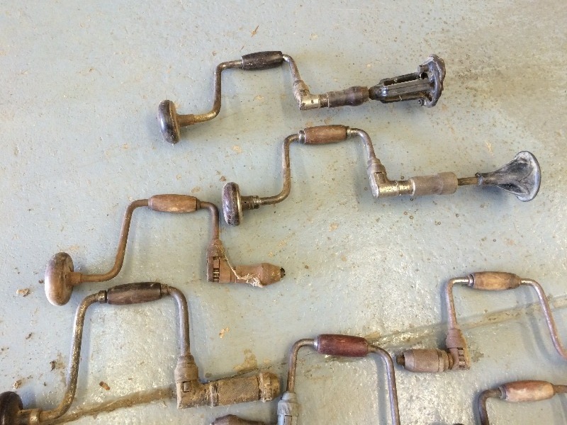 Vintage Hand Drills - lot of 11