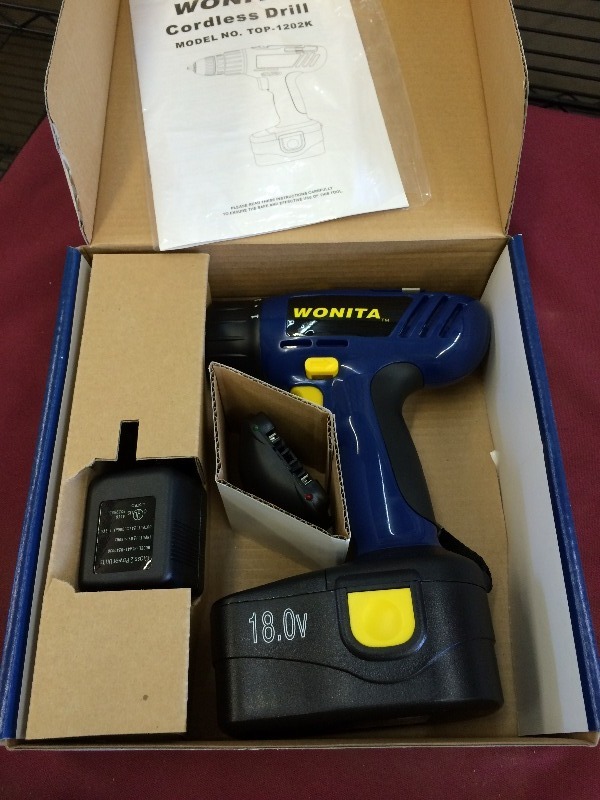 NEW - Cordless Drill, Dill Bits & Wire Cutter   lot of 4