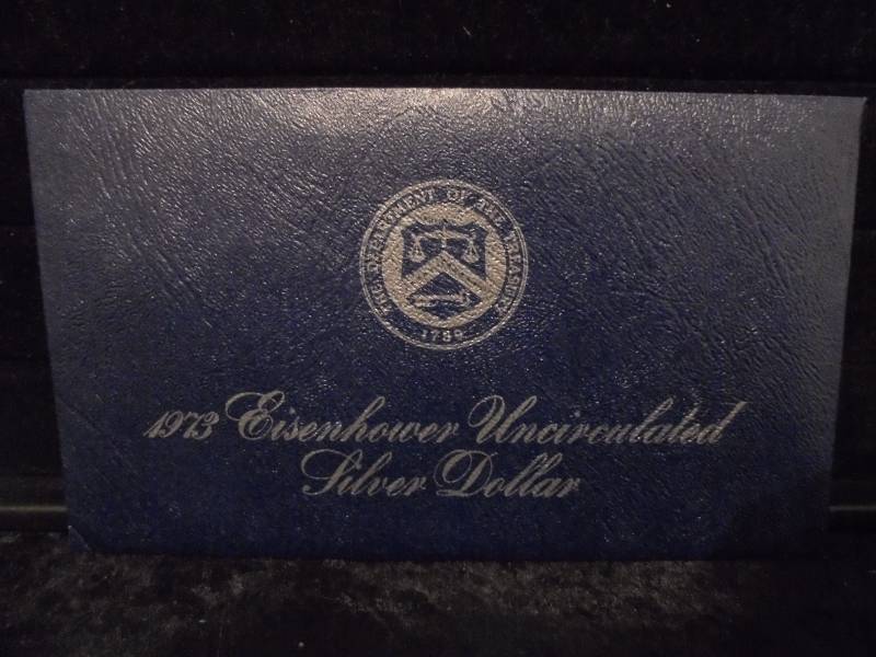 1973 Eisenhower Uncirculated Silver Dollar, 40% Silver