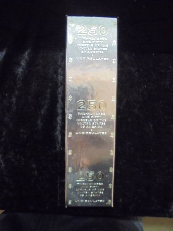 250 Nickels, Uncirculated in Rolls $12.50 Face Value